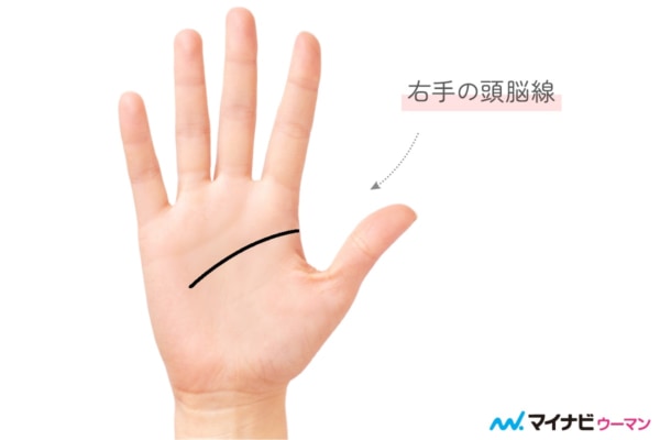 右手の頭脳線